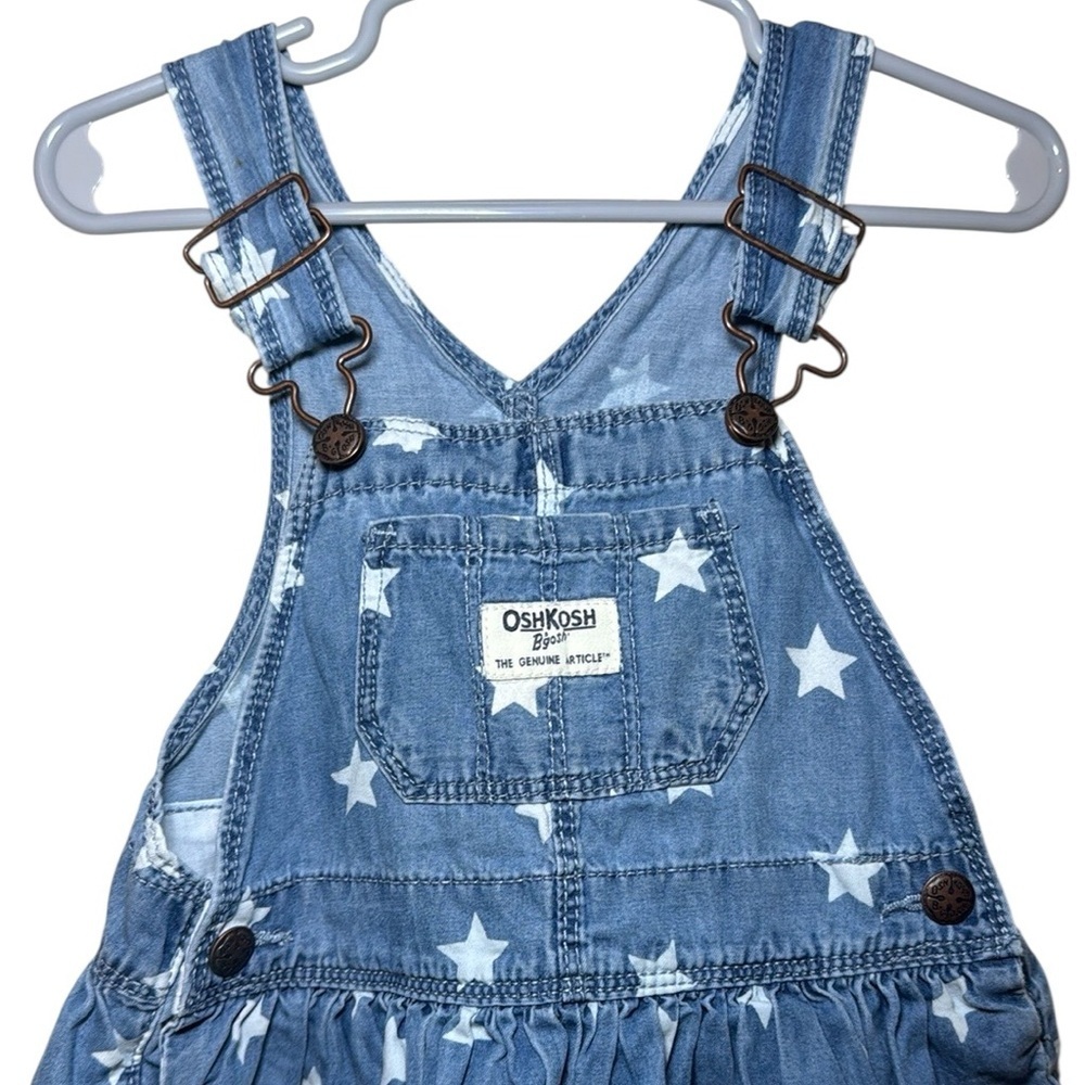 Oshkosh B’gosh Baby Girl Starry Denim Skirtall Size 18 Months - Picture 4 of 9